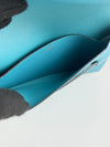 Turquoise Swift Leather Smart Pouch