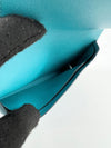 Turquoise Swift Leather Smart Pouch