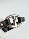 Black Swift Leather Granville Double Tour Bracelet S