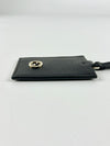 Interlocking G Leather Luggage Tag Black