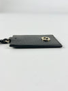 Interlocking G Leather Luggage Tag Black