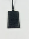 Interlocking G Leather Luggage Tag Black