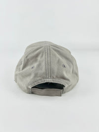 Grey Cotton Logo Embroidered Baseball Hat