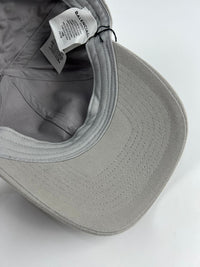 Grey Cotton Logo Embroidered Baseball Hat