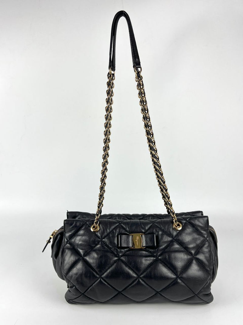 Quilted Ginette Chain Shoulder Bag