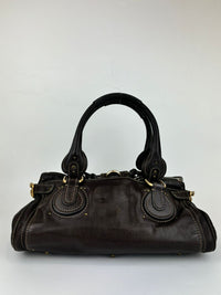 Dark Brown Leather Paddington Medium Satchel Bag