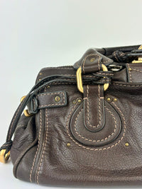 Dark Brown Leather Paddington Medium Satchel Bag