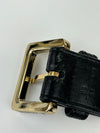 Black Leather and Gold Chain Belt