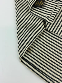 Grey Black Diagonal Striped Tie