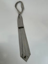 Grey Black Diagonal Striped Tie