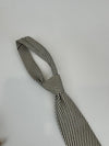 Grey Black Diagonal Striped Tie