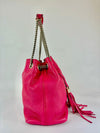 Pink Soho Pebbled Leather Chain Shoulder Bag