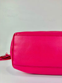 Pink Soho Pebbled Leather Chain Shoulder Bag