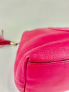 Pink Soho Pebbled Leather Chain Shoulder Bag