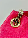 Pink Soho Pebbled Leather Chain Shoulder Bag