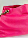 Pink Soho Pebbled Leather Chain Shoulder Bag