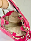 Pink Soho Pebbled Leather Chain Shoulder Bag