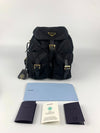 Re-Nylon Zaino Tessuto Vela Nero Small Backpack