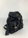 Re-Nylon Zaino Tessuto Vela Nero Small Backpack