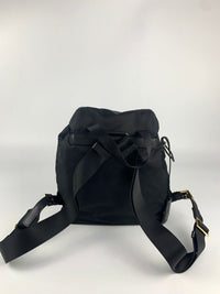 Re-Nylon Zaino Tessuto Vela Nero Small Backpack