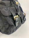 Re-Nylon Zaino Tessuto Vela Nero Small Backpack