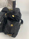 Re-Nylon Zaino Tessuto Vela Nero Small Backpack