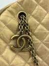 Gold Quilted Calfskin Leather CC Just Mademoiselle Bowling Bag