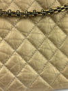 Gold Quilted Calfskin Leather CC Just Mademoiselle Bowling Bag