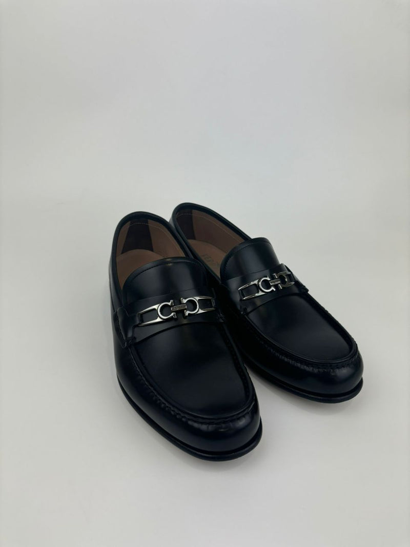 Mathias Leather Gancini Loafers