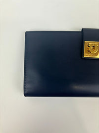 Gancini Navy Blue Continental Wallet