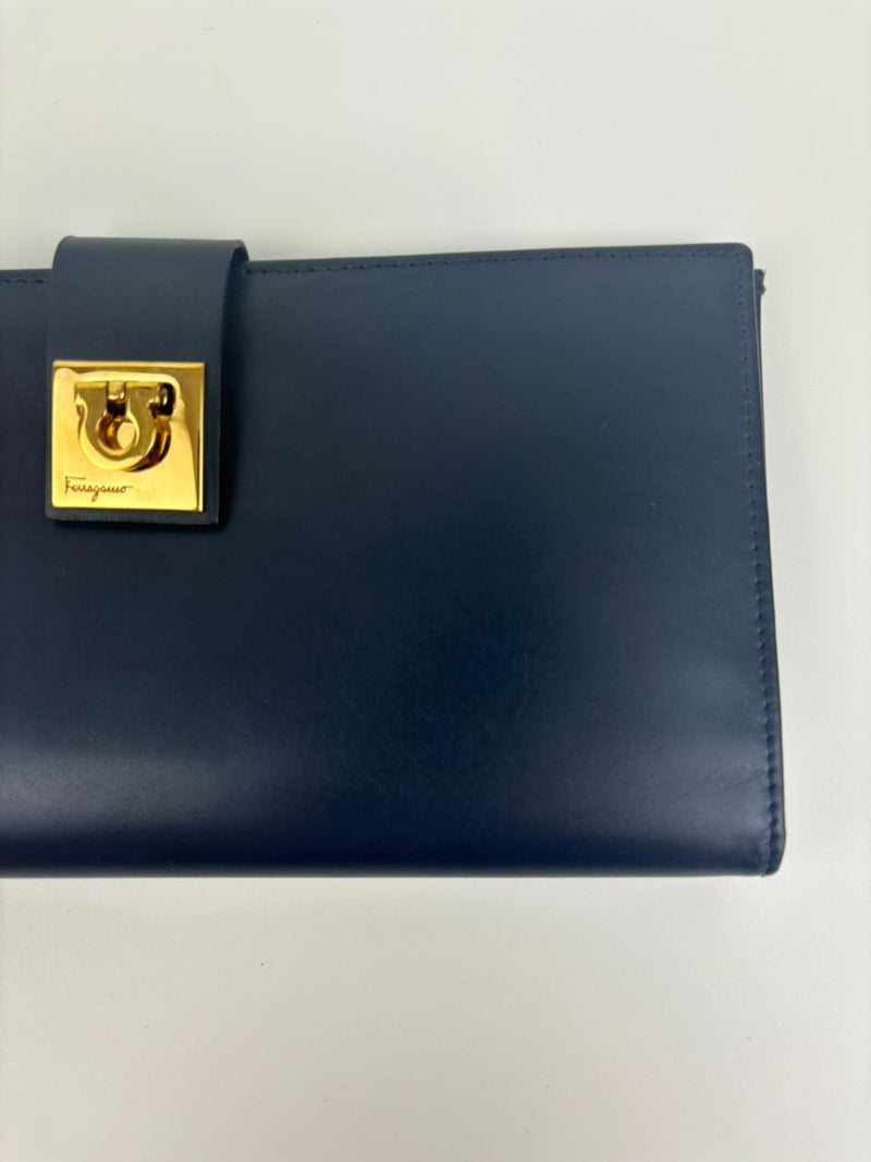 Gancini Navy Blue Continental Wallet