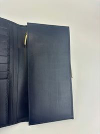 Gancini Navy Blue Continental Wallet