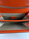 Sun Orange Dollar Calfskin Interlocking G Shoulder Bag