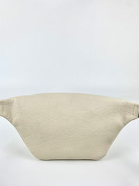 White Leather Logo Print Belt Bag&nbsp;