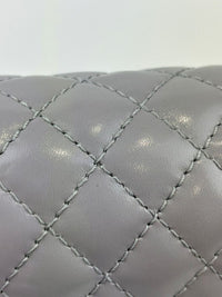 Grey Iridescent Lambskin Quilted Medium Chain Around Boy Flap SHW (Cash Price in Description)