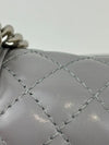 Grey Iridescent Lambskin Quilted Medium Chain Around Boy Flap SHW (Cash Price in Description)