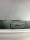 Grey Iridescent Lambskin Quilted Medium Chain Around Boy Flap SHW (Cash Price in Description)