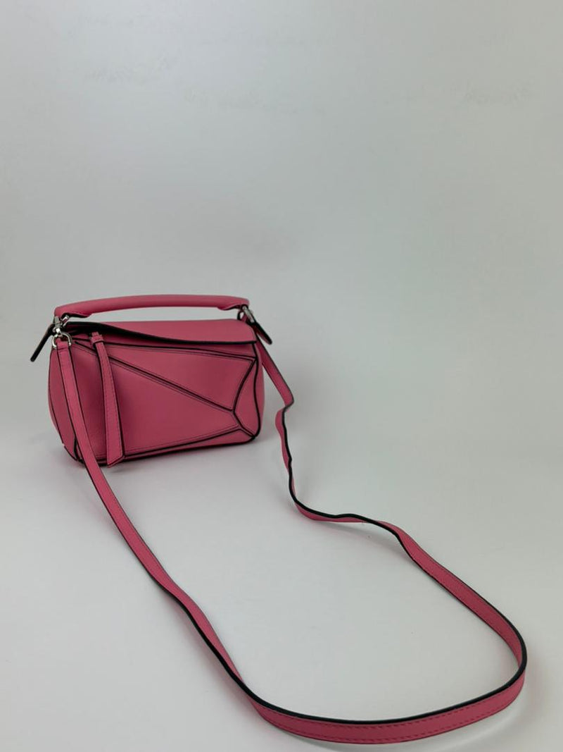 Mini Puzzle bag in Pink Classic Calfskin