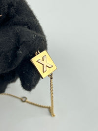 Gold Alphabet X Bracelet