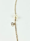 CD Pearl Necklace in Light Gold Tone