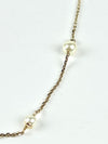 CD Pearl Necklace in Light Gold Tone