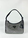 Black Satin Crystal Re-Edition 2000 Mini Bag