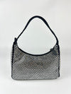 Black Satin Crystal Re-Edition 2000 Mini Bag