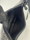 Black Satin Crystal Re-Edition 2000 Mini Bag