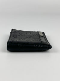 233100 Black Metal Bar Guccissima Bifold Wallet