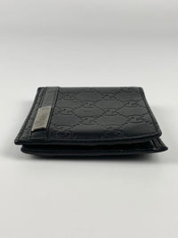 233100 Black Metal Bar Guccissima Bifold Wallet