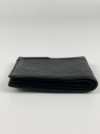 233100 Black Metal Bar Guccissima Bifold Wallet