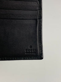 233100 Black Metal Bar Guccissima Bifold Wallet