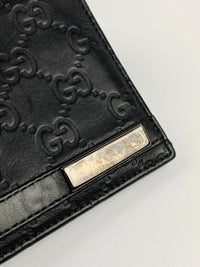 233100 Black Metal Bar Guccissima Bifold Wallet