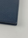 8CC Bi-Fold Blue Grained Leather Wallet